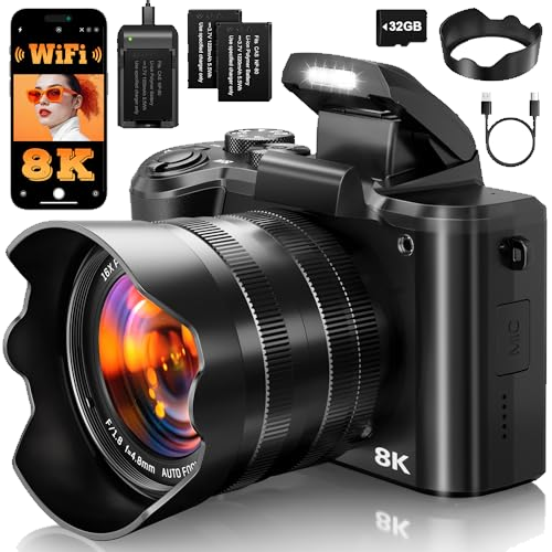 8K Digital Cameras for Photography Autofocus